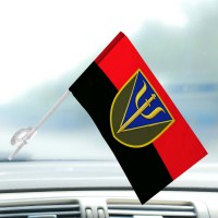 Автомобільний прапорець 76 Центр психологічної підтримки червоно-чорний